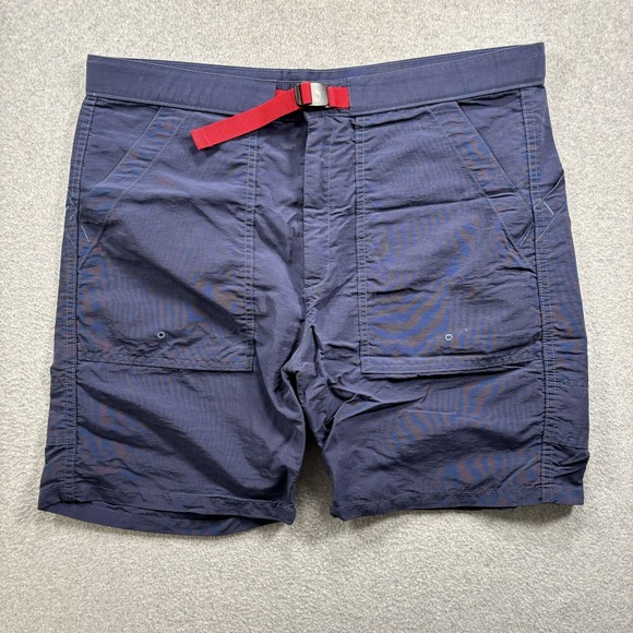 Topo Designs Mens Blue River Shorts: Hiking Nylon Stretch: Fits Medium to Large - Picture 1 of 11